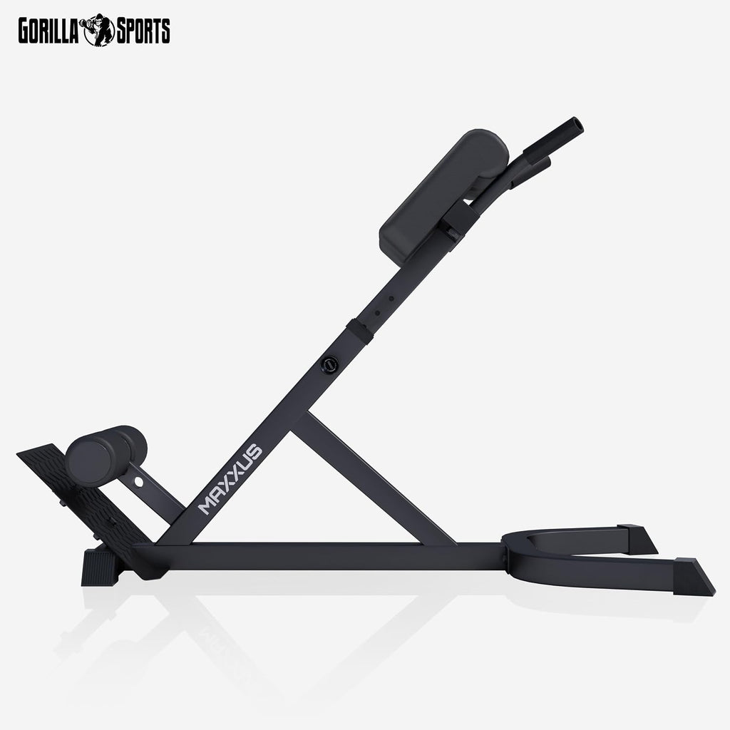 Rückentrainer Hyperextension 600079-00019-0001 verstellbar bis 150 kg mit Beinfixierung und Haltegriffen