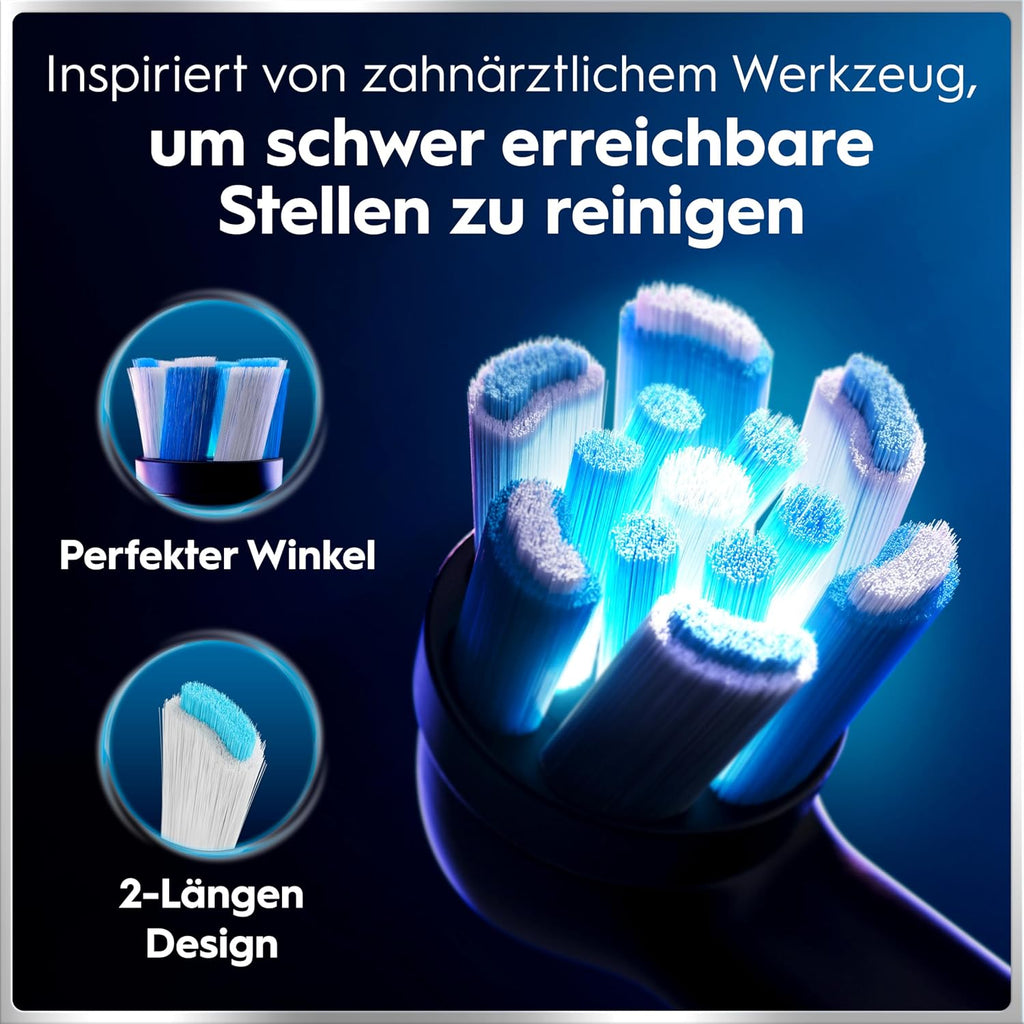 Elektrische Zahnbürste iO Series 6 Plus Edition mit 3 Aufsteckbürsten 5 Putzmodi Reiseetui wiederaufladbar Schwarz