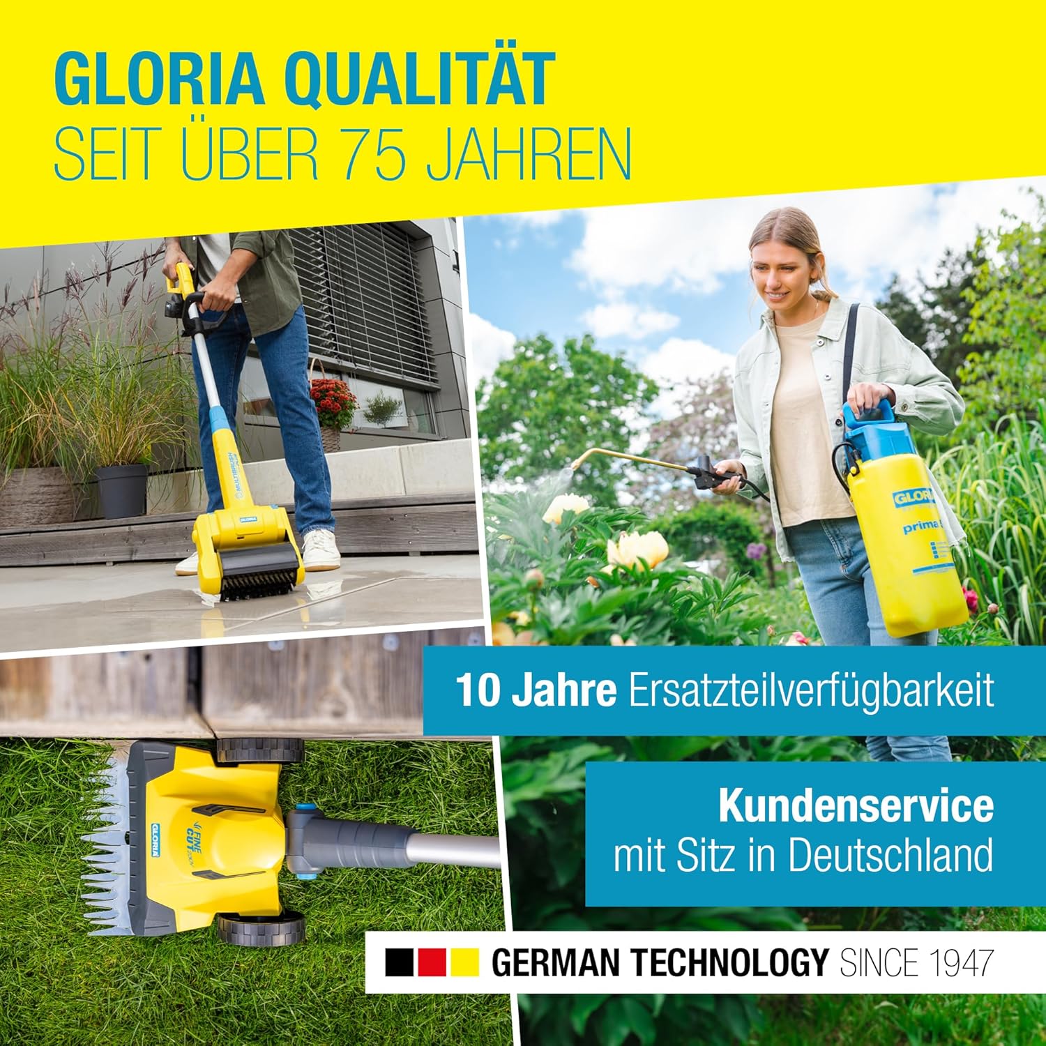Akkurasentrimmer Kantenschneider FineCut 18V Set 25 cm Schnittbreite inkl Akku Ladegerät für kleine Gärten