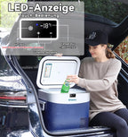Kompressor Kühlbox HC-22P5 22L tragbarer Auto Kühlschrank mit 12/24V DC 230V AC und Gefrierfunktion