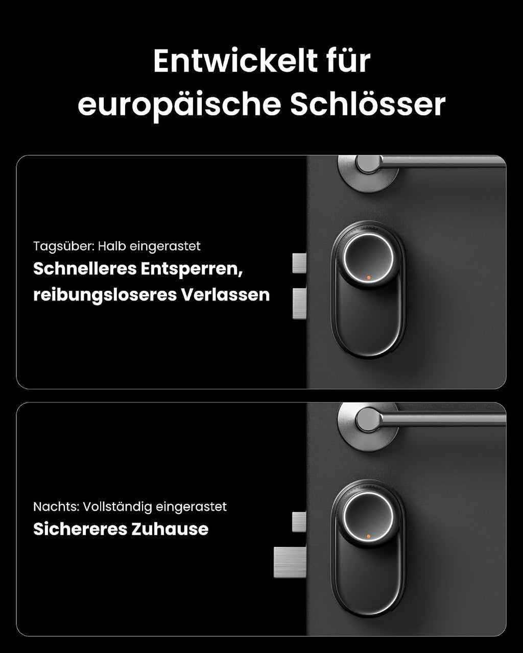 Smart Türschloss Lock Ultra mit Fingerabdruck Keypad Passcode Smartphone App Matter kompatibel 9 Monate Akku
