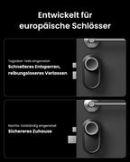 Smart Türschloss Lock Ultra mit Fingerabdruck Keypad Passcode Smartphone App Matter kompatibel 9 Monate Akku