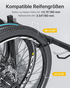 Fahrradständer freistehend für 5 Fahrräder vertikaler Fahrradhalter mit 5 Haken 6 Helmhaken Stahlkonstruktion 160 kg Traglast