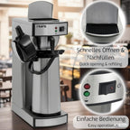Kaffeemaschine SAROMICA THERMO 24 2.2L Edelstahl Isolierpumpkanne 5-6 Min Brühzeit 317-2085 2,069 kW