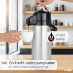 Kaffeemaschine SAROMICA THERMO 24 2.2L Edelstahl Isolierpumpkanne 5-6 Min Brühzeit 317-2085 2,069 kW