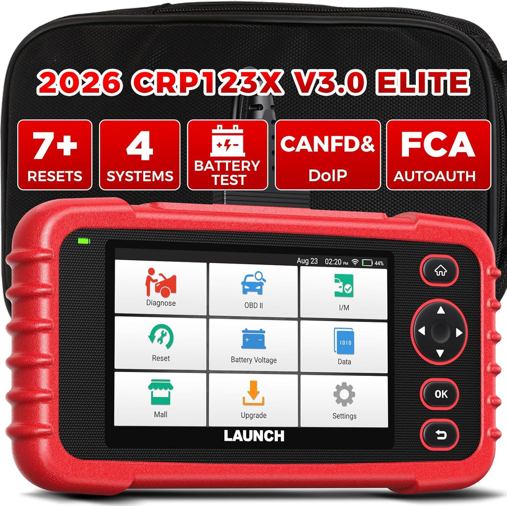 OBD2 Diagnosegerät CRP123X V3.0 4-System Diagnose Scanner EPB DPF Öl SAS BMS VIN 5 Zoll Android 7 1996-2026