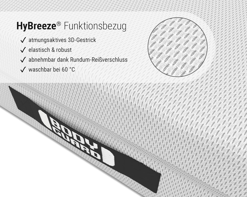 BODYGUARD Anti-Kartell-Matratze 90x200 cm mittelfest und fest 2in1 Liegehärte QXSchaum ergonomische Kaltschaummatratze
