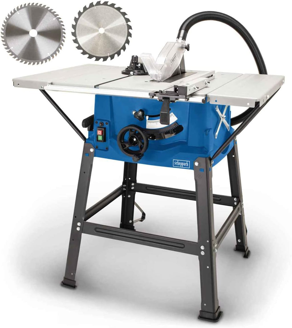 Tischkreissäge HS100S 2000W 230V mit 250mm Sägeblatt Schnitthöhe 85mm Tischverbreiterungen Untergestell