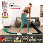 Vibrationsplatte VP250 Ganzkörpertraining mit 200 W 180 Stufen Bluetooth Lautsprecher Fernbedienung und Trainingsbändern