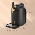 Bierzapfanlage mit Kühlung Skal 5 Liter Fass Zapfsystem integrierter Bierkühler 2-12 °C thermoelektrische Kühlung CO2 Drucksystem