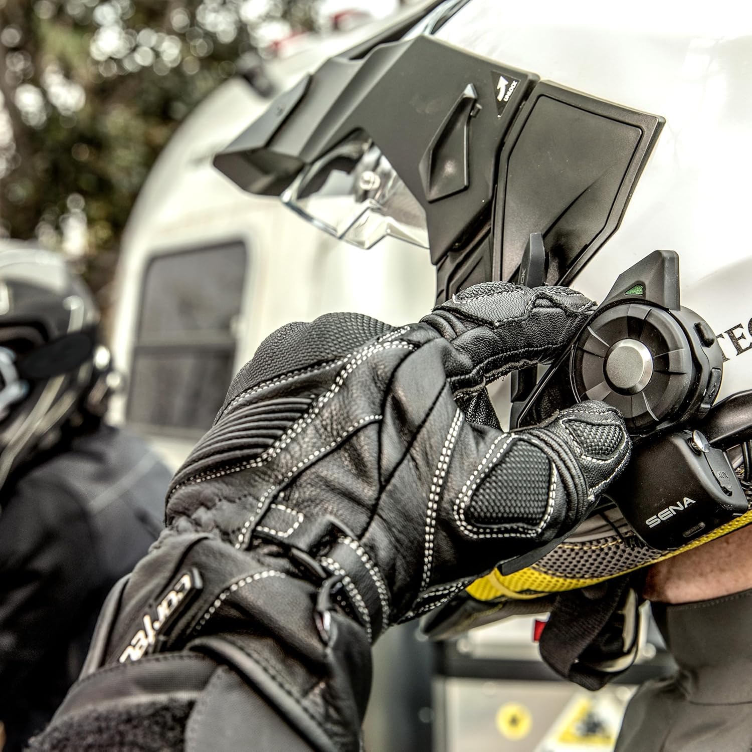 Motorrad Bluetooth Mesh Kommunikationssystem 30K HD Lautsprecher Intercom Gruppenkommunikation Mehrfahrer Verbindung