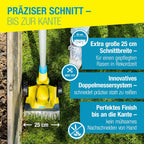 Akkurasentrimmer Kantenschneider FineCut 18V Set 25 cm Schnittbreite inkl Akku Ladegerät für kleine Gärten