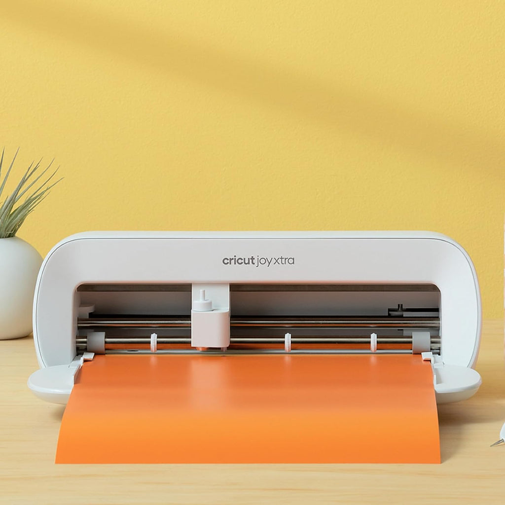 Schneideplotter mit Druck und Schneidefunktion 10 x 12 Zoll Arbeitsfläche kompatibel mit Vinyl Bügelfolie und Karton Modell Joy Xtra Starter Set