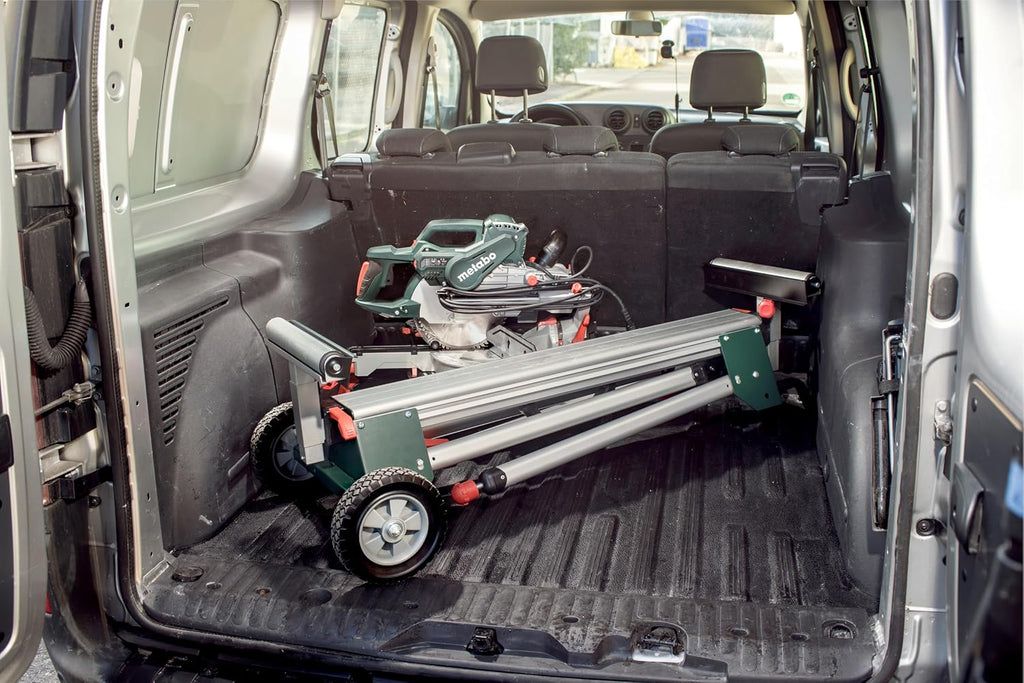Kappsägen Untergestell KSU 251 629005000 mit Trolleyfunktion ausziehbare Werkstückauflagen Rollen Traglast 250 kg