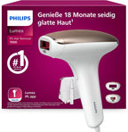 IPL Haarentfernungsgerät 7000 Series BRI921/00 IPL Gerät zur Haarentfernung mit 2 Aufsätzen für Körper und Gesicht für Zuhause