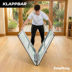 Tischtennisplatte EASYPONG klappbar 182x91 cm mit 2 Schlägern und 4 Bällen für Indoor Nutzung