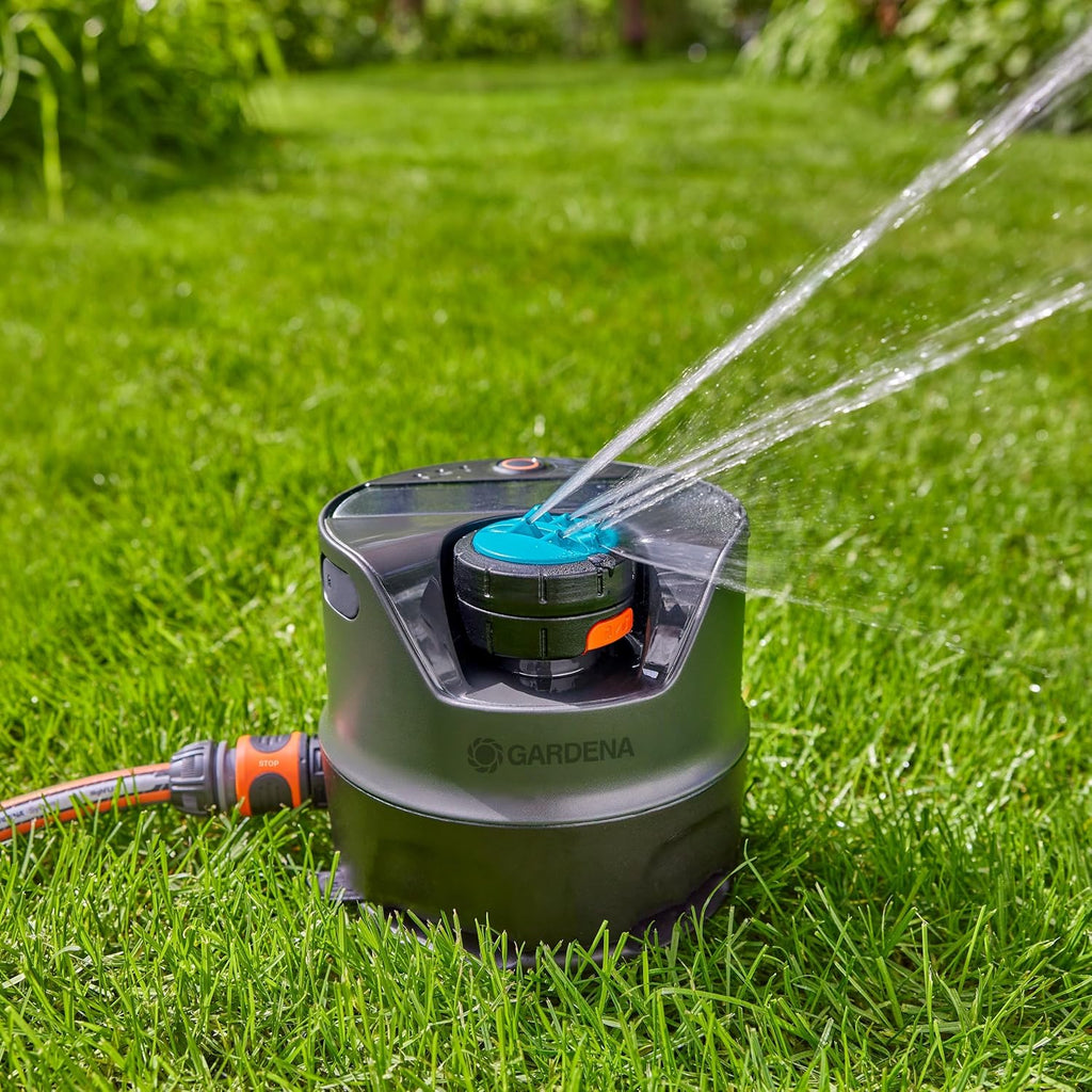 AquaPrecise Bewässerungssystem 16000-20 für Rasen bis 320 m² Solar Bluetooth App gesteuerte automatische Rasenbewässerung