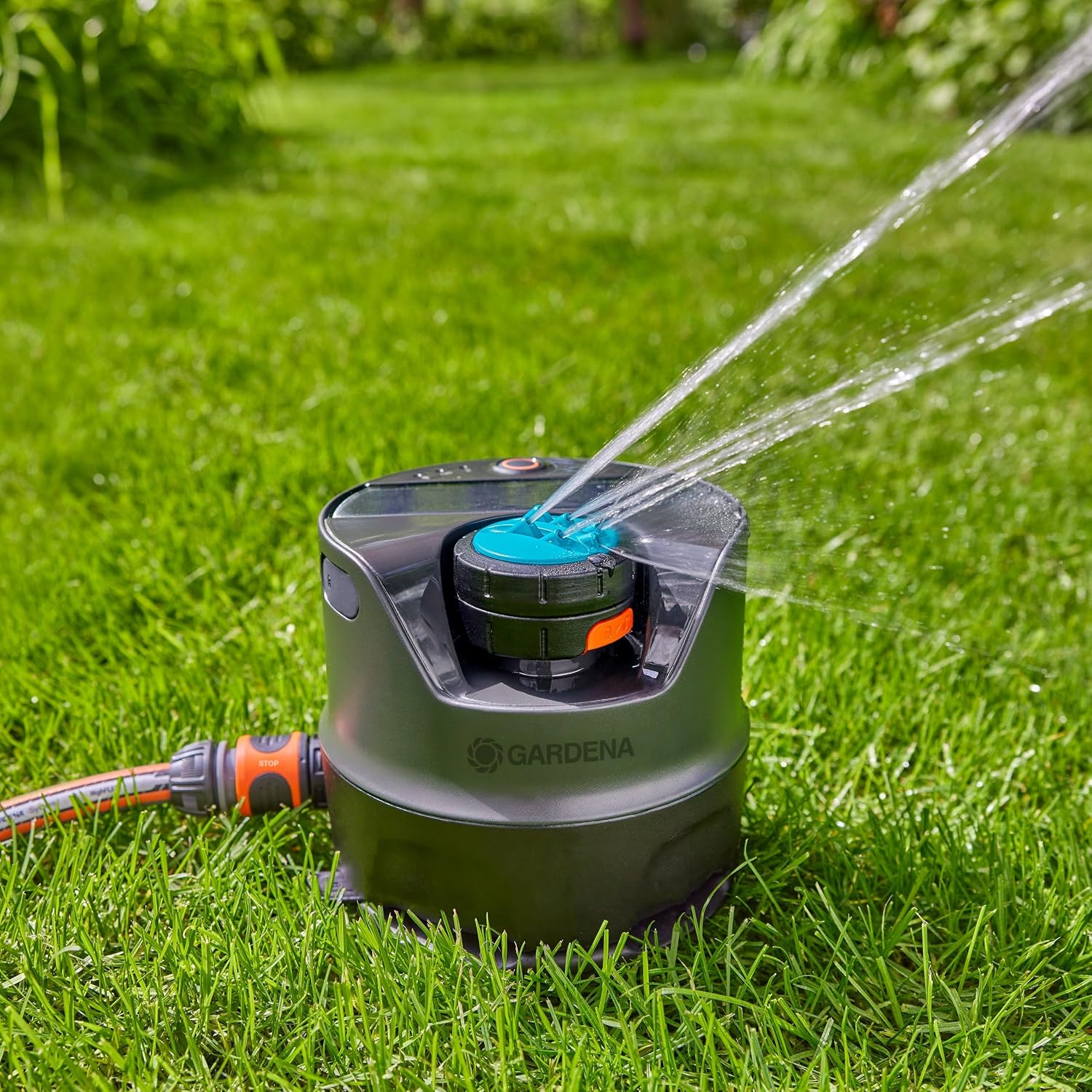 AquaPrecise Bewässerungssystem 16000-20 für Rasen bis 320 m² Solar Bluetooth App gesteuerte automatische Rasenbewässerung