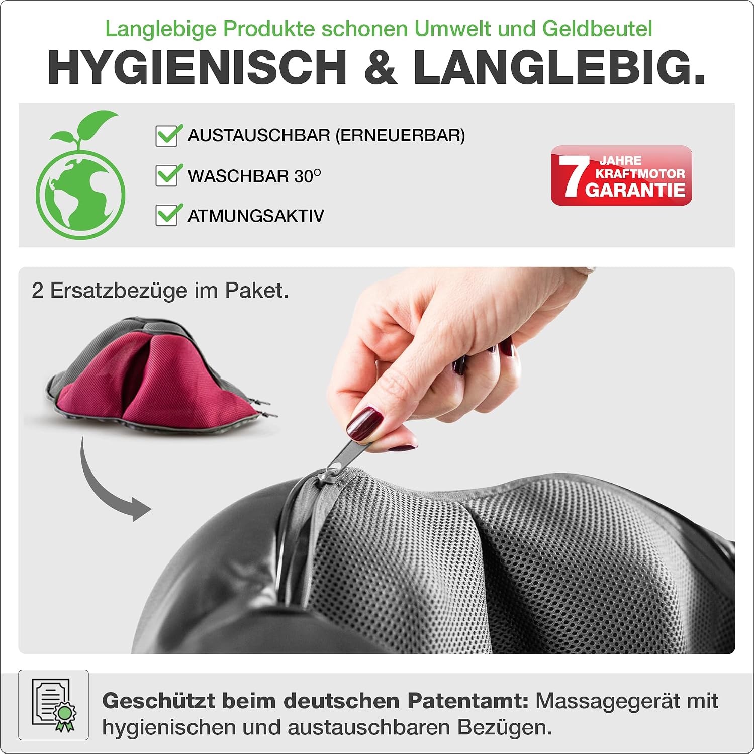 Nackenmassagegerät mit Wärme Shiatsu Massage Vibration NM089 für Nacken Schulter Rücken Beine