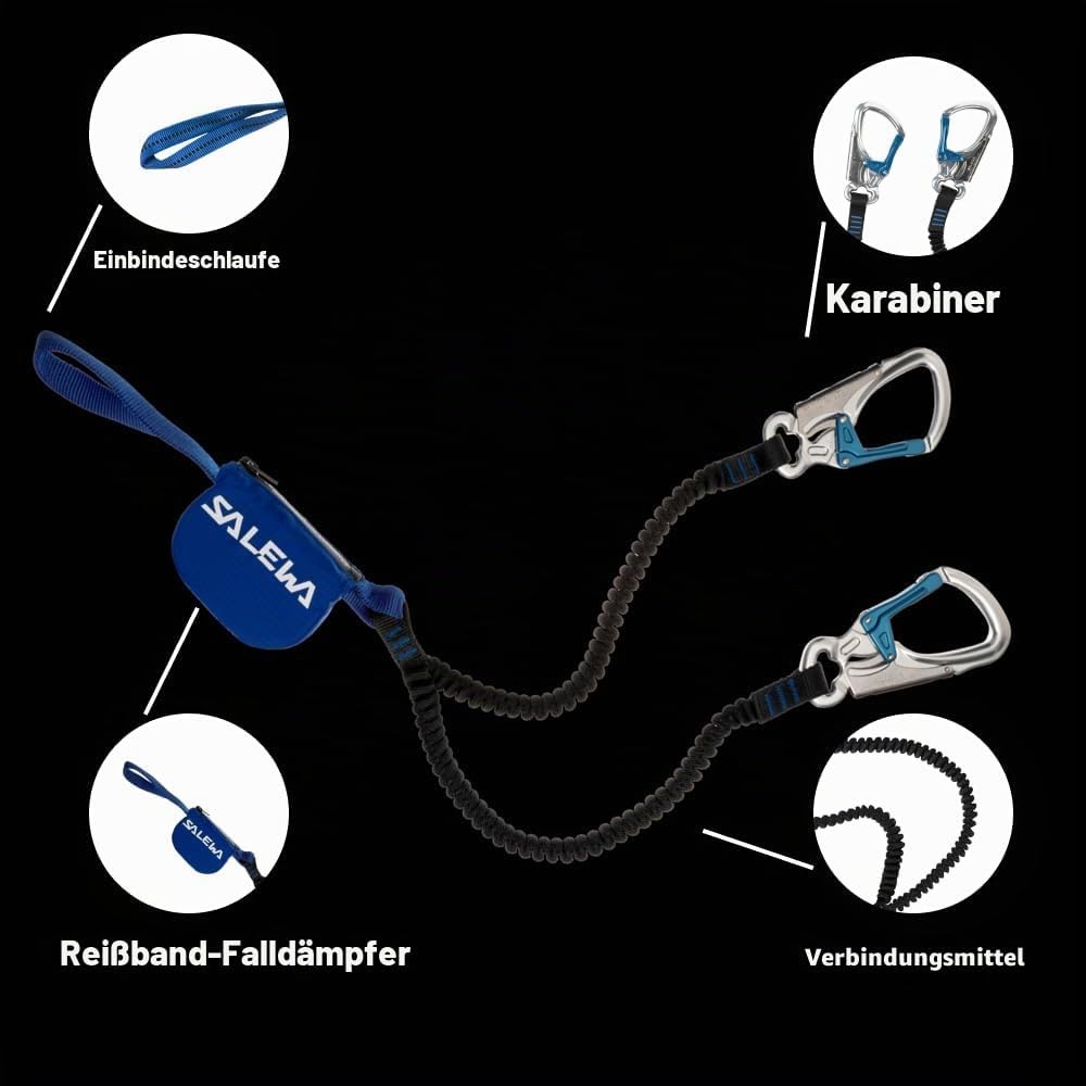 Klettersteig Set Attac Evo Toxo 3.0 Komplettset mit Helm Karabinern und Falldämpfer Einheitsgröße für Klettern