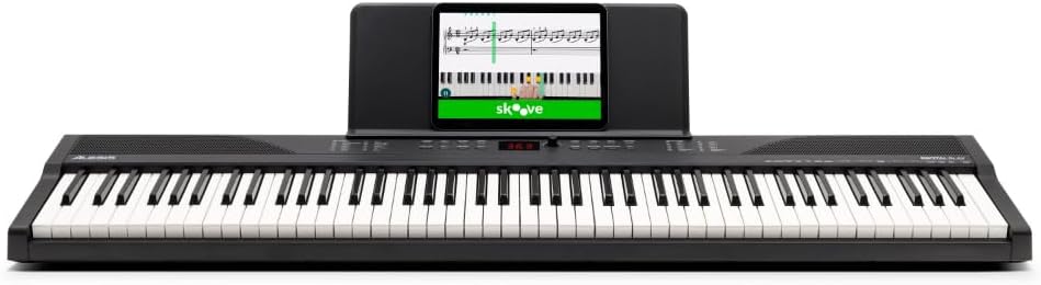Digital Piano Keyboard 88 Tasten RECITALPLAY mit 480 Sounds USB-MIDI Lautsprechern und Zubehör Set