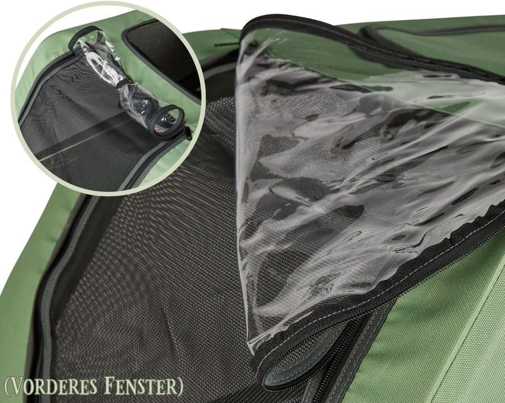 Hundeanhänger Fahrradanhänger Buggy Cruvado bis 45 kg faltbar Stahlrahmen Sicherheitsleine Reflektoren Universalkupplung