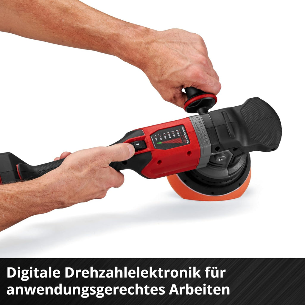 Akku Exzenterpolierer CP-EP 18/125 Li BL 18V 125 mm Brushless Motor 500-3800 U/min mit 3 Polierpads