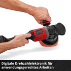 Akku Exzenterpolierer CP-EP 18/125 Li BL 18V 125 mm Brushless Motor 500-3800 U/min mit 3 Polierpads