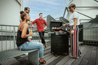 Elektrogrill eCRAVE 2 Grillwagen 2 Heizelemente 2 Zonen Grill mit Gussrost Garhaube Thermometer Stauraum