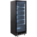Getränkekühlschrank GK-360BB 360 L mit Glastür LED Beleuchtung abschließbar Umluftkühlung für Gastronomie