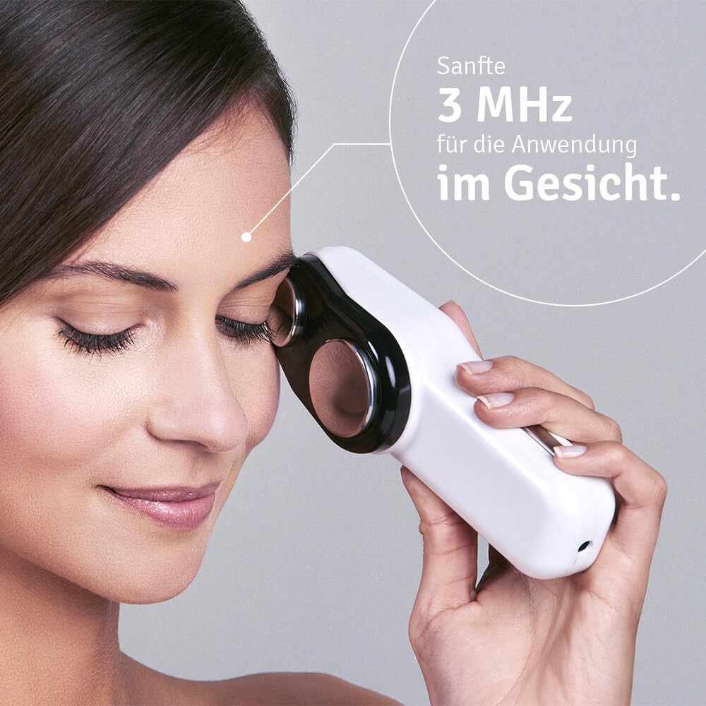 Ultraschallgerät für Gesicht und Körper 3 MHz 1 MHz zwei Schallköpfe Intensitätsstufen Netzbetrieb kosmetische Hautpflege Gerät