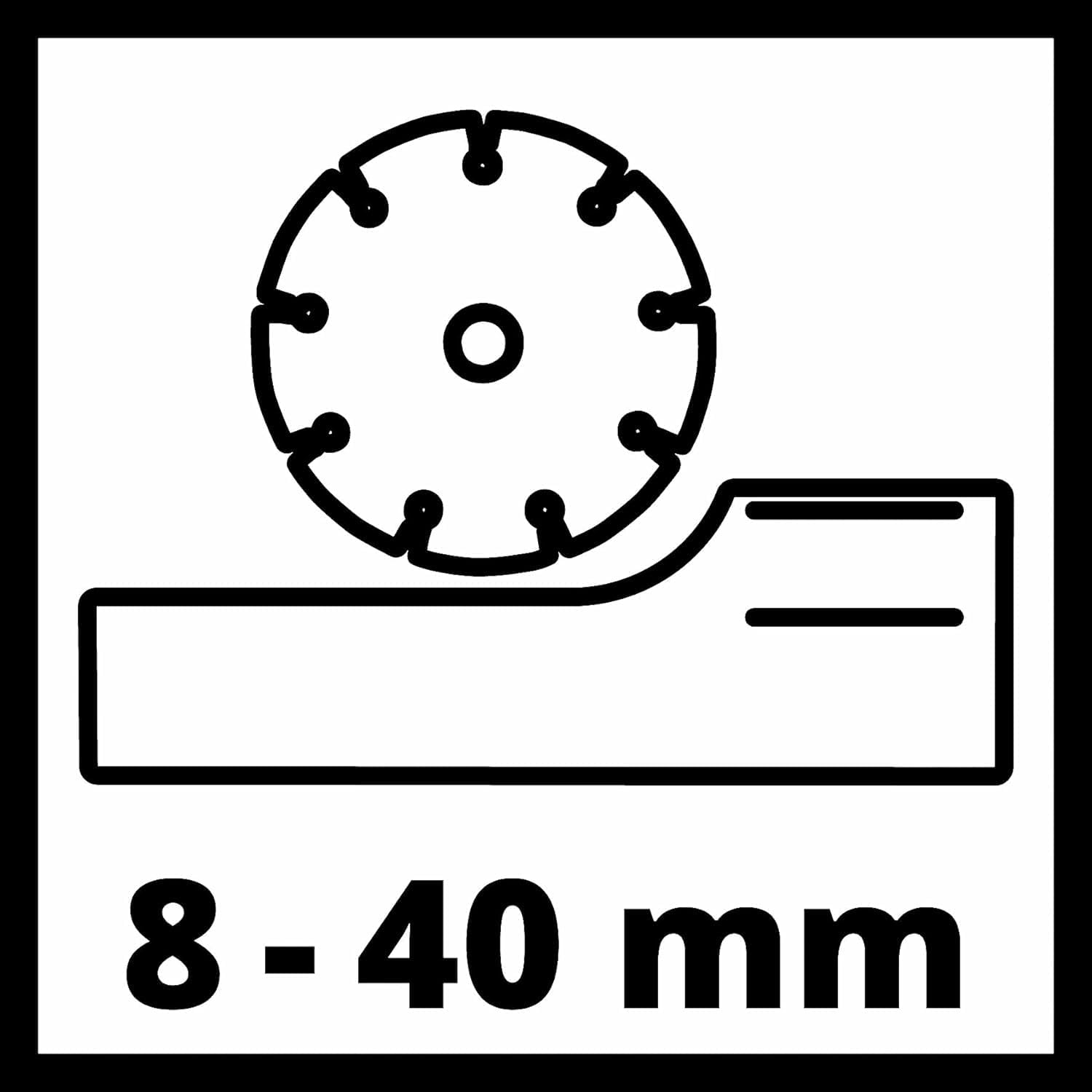 Mauernutfräse TE-MA 1700 1700W Schnitttiefe bis 40 mm Schnittbreite bis 38 mm mit 4 Diamant Trennscheiben