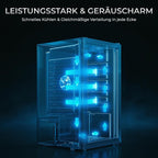 Getränkekühlschrank YC-86 86 L mit LED-Beleuchtung Glastür 4 Ablagen Temperaturregelung ohne Gefrierfach