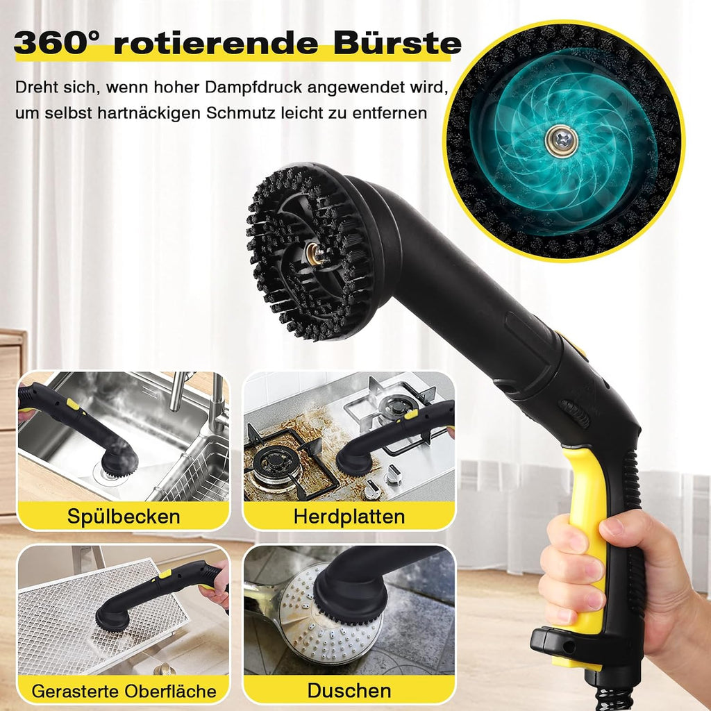 Dampfreiniger SW608-A 2000 W mit 1300 ml Wassertank 5 m Netzkabel Hochtemperatur-Dampfreinigung mit Reinigungszubehör