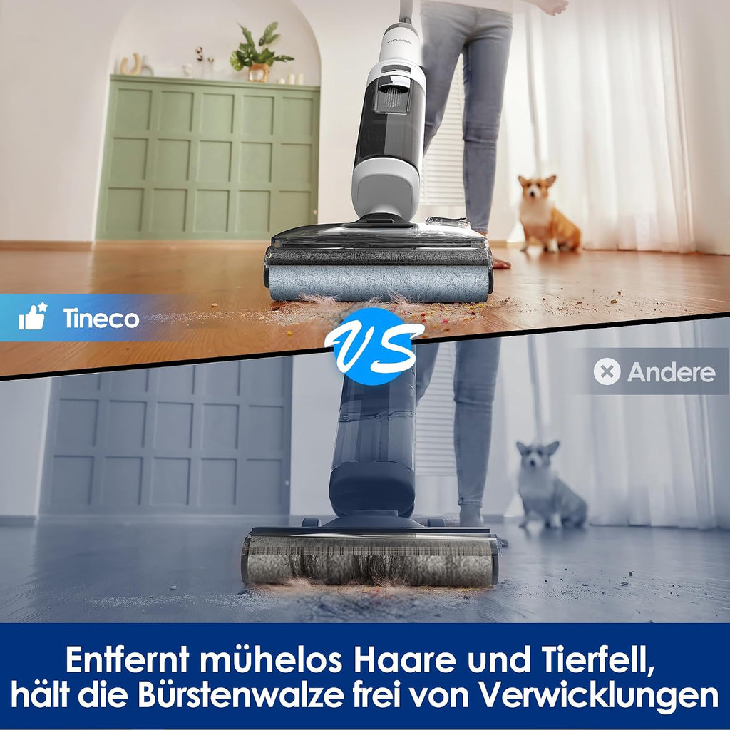 Nass Trockensauger Floor One Stretch S6 180° Flachdesign 13 cm Liegehöhe FlashDry Selbstreinigung 40 Min Akkulaufzeit