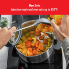 Kochtopfset 5-teilig Edelstahl Induktion mit Deckel integriertes Sieb Ausgießfunktion Stay-Cool Griffe grau 1009150