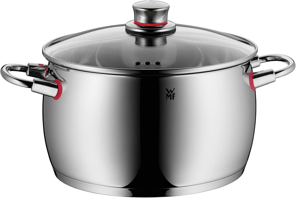 Topfset Induktion 5-teilig Quality One mit Glasdeckeln Edelstahl unbeschichtet für alle Herdarten Modell 774056380