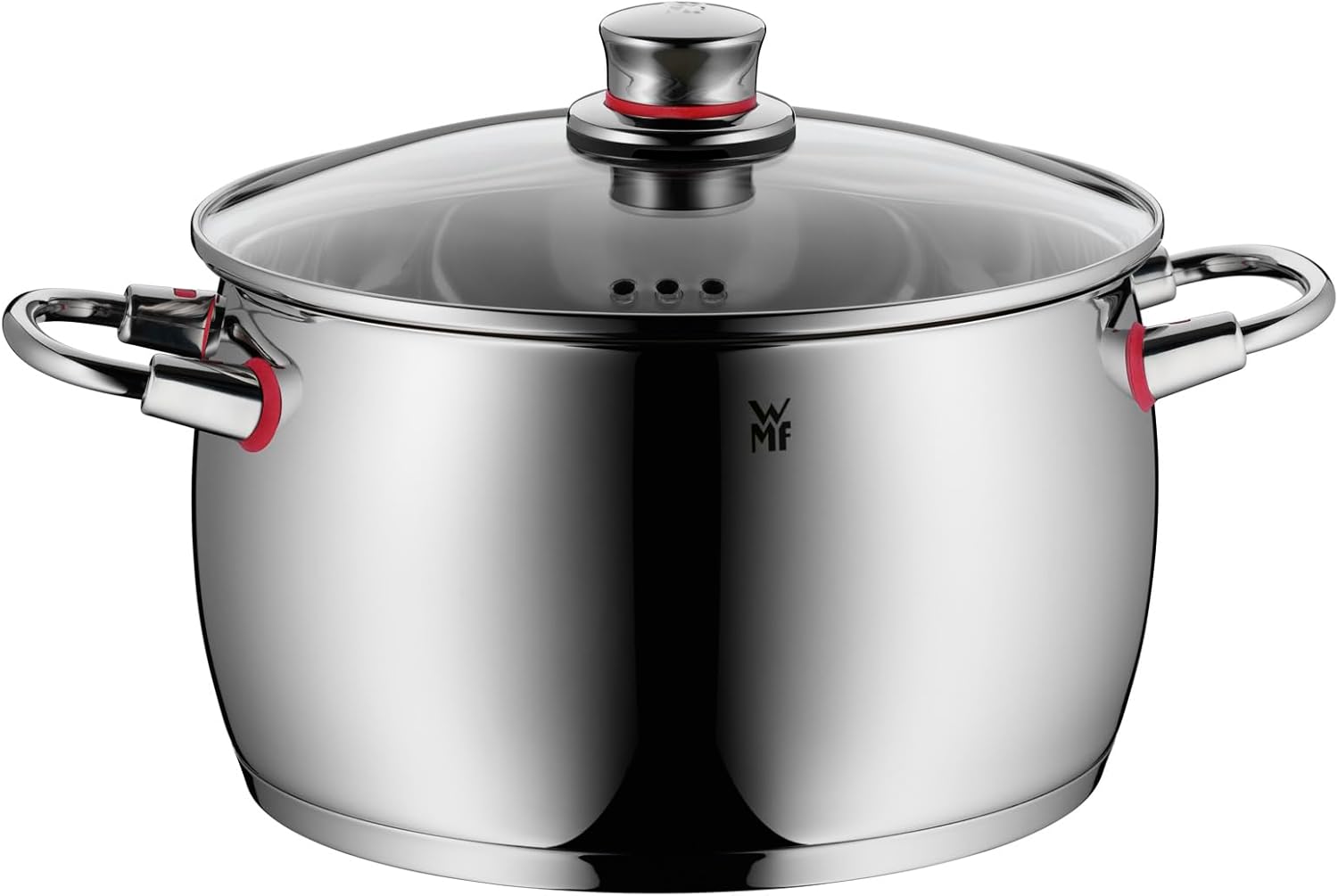 Topfset Induktion 5-teilig Quality One mit Glasdeckeln Edelstahl unbeschichtet für alle Herdarten Modell 774056380