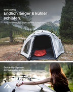 Campingzelt mit Quick-Up-System Quick Oak 3 Dark Series 3 Personen 4.000 mm Wassersäule abgedunkelte Schlafkabine