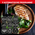 Kontaktgrill OptiGrill+ XL GC722D16 2000W mit 9 Grillprogrammen manueller Modus abnehmbaren Grillplatten und Garstufenanzeige