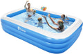 Aufblasbarer Pool rechteckig 305 x 182 x 56 cm PVC Schwimmbecken mit 312 Gallonen Kapazität 3 Luftkammern Familienpool Garten