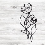 Geometrische Holz Wandkunst Blumen Deko 6 mm Sperrholz 50-90 cm Höhe