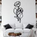 Geometrische Holz Wandkunst Blumen Deko 6 mm Sperrholz 50-90 cm Höhe