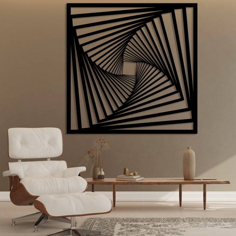 Geometrische Holz Wandkunst, 6 mm Sperrholz, 50-90 cm Höhe, verschiedene Farben