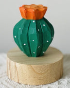 Handgeschnitzter Kaktus aus Holz, minimalistisches Wohndekor, 7 cm