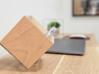 Holz-Stifthalter mit abnehmbarer Basis, XL, Weißeiche, 11x11,5x11,5 cm