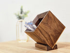 Holz-Stifthalter mit abnehmbarer Basis, XL, Weißeiche, 11x11,5x11,5 cm