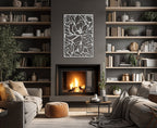 Magnolien-Blumen-Holzwanddekor – Blumenzweig-Wandkunst, 4 Größen, MDF