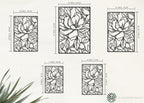 Magnolien-Blumen-Holzwanddekor – Blumenzweig-Wandkunst, 4 Größen, MDF
