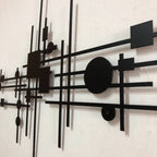 Geometrische Metall Wandkunst, Abstrakte Wanddekoration, Modernes Mid-Century Design, Schlafzimmer Wohnzimmer Akzent